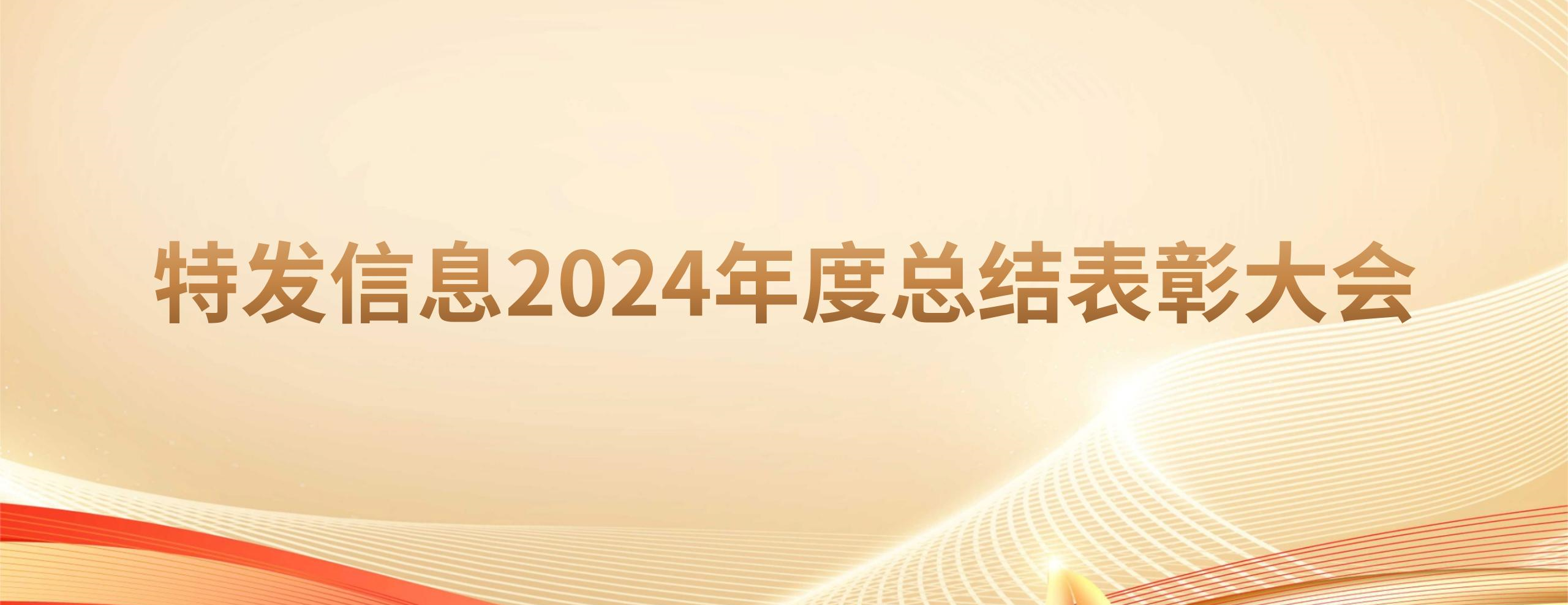凝心聚力繪藍圖 砥礪奮進啟新程——特發信息召開2024年度總結表彰大會